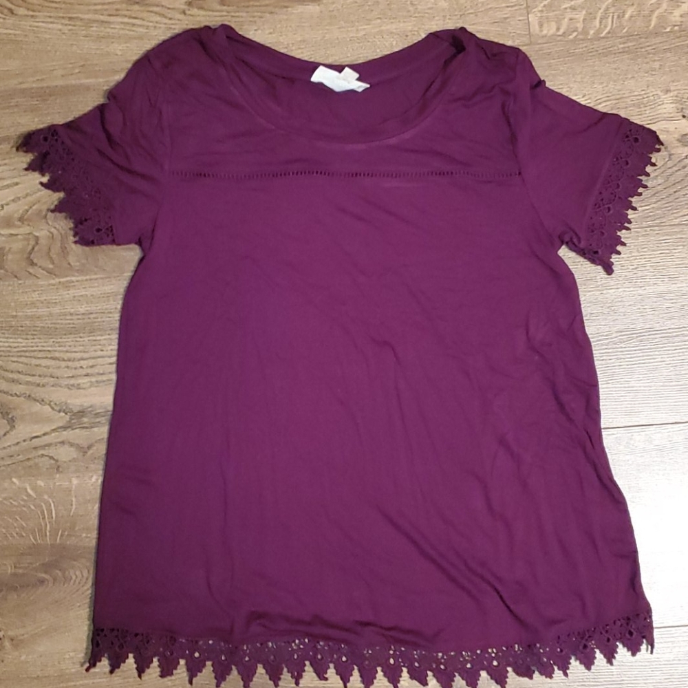 Coverstich top, large